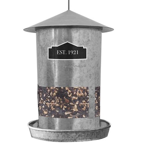 metal bird house feeder|galvanized steel bird feeder.